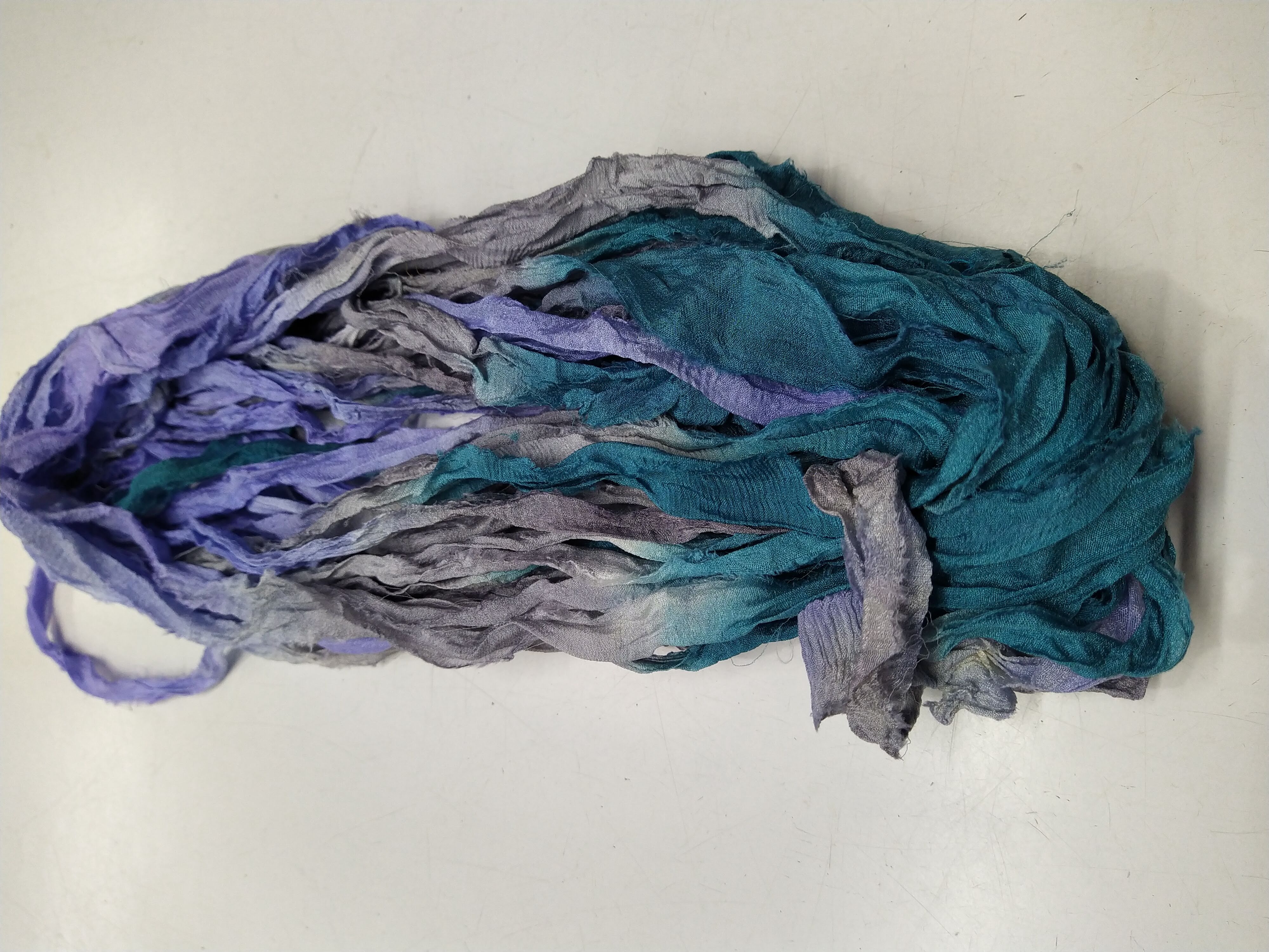 Recycled silk chiffon ribbon (37)